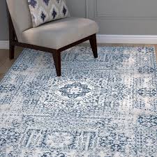 Black And White Farmhouse Area Rug Nellie Ivory Blue Area Rug Area Room Rugs Area Rugs Leather Couches Living Room