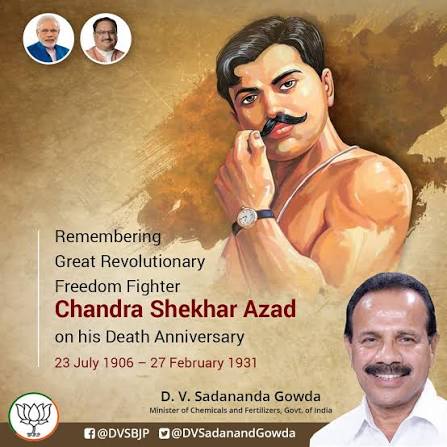 A humble tribute to Chandra Shekhar Azad ji on his death anniversary. #ChandrashekharAzad ji kept open the front against the British government with his valour & courage and gave rise to a