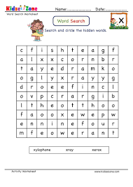 Leaning to alphabetize a list of words is one of the first skills students learn in primary grades. Letter X Word Puzzle Worksheet Kidzezone