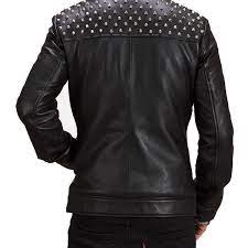 Shapron Studded Leather Biker Jacket Black Studded Leather Jacket In 2021 Black Studded Leather Jacket Leather Biker Jacket Studded Leather Jacket
