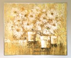 Mid Century Modern Impressionistic Oil Painting by Estacien "Etta" Benjamin