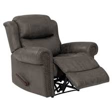 Big And Tall Copper Grove Dilsen Extra Large Rolled Arm Wall Hugger Recliner Chair Fog Grey Fog Gray Wall Hugger Recliners Faux Leather Walls Leather Wall
