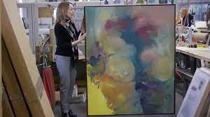 A different easel—one that holds the larger canvas or can be adjusted. Preparing Large Canvas For Framing Wood Canvas Floater Frame American Frame Youtube