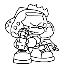 This skeleton with four bats coloring page is a great activity to do for halloween. Friday Night Funkin Coloring Pages Free Printable Coloring Pages For Kids