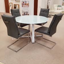 5 piece farmhouse dining table set for 4 rustic round dining room kitchen chairs. Rossa Round Dining Table 4 Chairs Moon Furniture