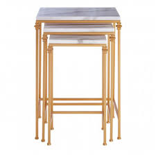 Mix and match your end tables by choosing styles with similar materials, finishes or features to tie your room together. Set Of 3 Square Side Tables Modern Furniture Nest Of Tables