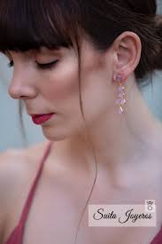 Pendientes Largos Narciso Rosa