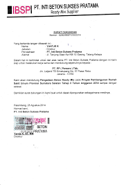 Surat perjanjian kerjasama supplier material. E7 Surat Dukungan Material Pdf Document