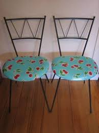 Kitchen Parfait Chairs Recovered In Easy Clean Fabric Metal Chairs Vintage Metal Chairs Vintage Home Decor