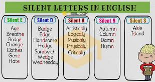 Once the children know words from the letter m, start teaching n . Words With Silent Letters From A Z With Pronunciation Video 7esl