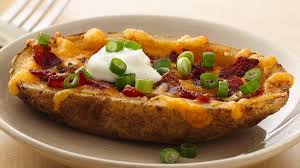 Recette Pommes De Terre Farcies Au Bacon Potato Skins Cheesy Bacon Potatoes Bacon Potato