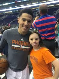 He played college basketball for one season with university of kentucky before being selected by the phoenix suns in the first round of the 2015 nba draft with the 13th overall pick. Devin Booker Invites Teen Fan To Join Him At Draft Lottery