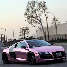 Kik Carswithoutlimits On Instagram Impressivewrap Audi R8 Full Wrapped In Rose Gold Chrome Ice Pink Chrome Hot Or Not Foll Audi R8 Spyder Pink Car Audi