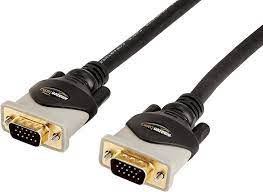 Bto vga to vga cable 6 feet long pc computer monitor, projector, cord 1080p full hd high resolution, male to male blue cable (6 feet). Amazonbasics Vga To Vga Cable Black 1 8 M 15 Pin Amazon De Electronics Photo