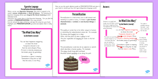 (the class was a pack of wild animals that day.) an idiom is an expression that. Personification In Poems Year 6 Figurative Language Task