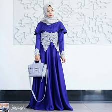 Model baju gamis brokat semakin menarik perhatian. 21 Model Gamis Lebaran 2018 Desain Elegan Casual Dan Modern Baju Pengantin Muslim