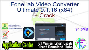 The interface is quite easy to use. Fonelab Video Converter Ultimate 9 1 16 X64 Crack Free Download