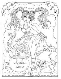 These adult coloring pages are easy to download, print, and color! 5 Pages Sexy Witches To Color Instant Download Halloween Etsy