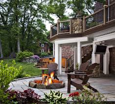 Fire pit off a patio. In Ground Fire Pit Patio Backyard Patio Design