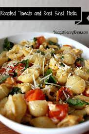 Roasted Tomato And Basil Shell Pasta Recipe Budget Savvy Diva Recipe Recipes Pasta Dishes Shell Pasta Recipes