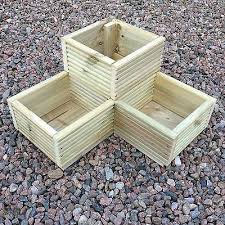 Large Corner L Shaped Wooden Garden Planter Box Trough Herb Planters In Decking Garden Planter Boxes Large Garden Planters Wooden Garden Planters