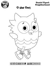 The Owl From Daniel Tiger Coloring Page Daniel Tiger Birthday Party Daniel Tiger Birthday Tiger Birthday Party