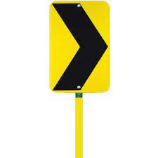 Visible up to 1,000 ft. Chevron Traffic Signs Right Seton