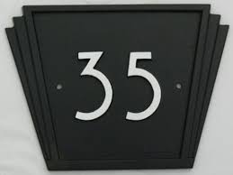 These beautiful large house numbers and roman numerals are specifically designed to really catch the eye, especially if you have a home or building, which is set well back from the road. House Number Signs Art Deco Style Made By Lumley Designs