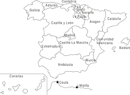 Iberian peninsula base map with rivers and names. Map Of Spain Autonomous Communities 1 Download Scientific Diagram