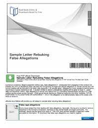 Letter to landlord responding to alleged lease violations. Fillable Online Sample Letter Rebuking False Allegations Mybooklibrary Com Fax Email Print Pdffiller
