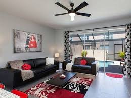 Match bold red walls with classic gray, black and white decor for the perfect balanced look. Special Red Black White Home Decor Homes Decor