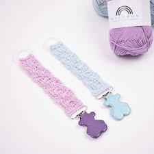 Always monitor while using the clip. Pacifier Clip In Basketweave Patterns Hobbii Hobbii Com