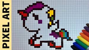 Vous trouverez également sur le site dessin licorne, une vaste sélection de coloriages licorne en tout genre ! Pixel Art Licorne