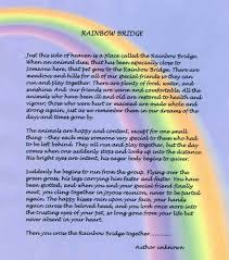 Printable Copy Of Rainbow Bridge Poem Dogs Diigo Groups Rainbow Bridge Poem Rainbow Bridge Dog Poem Rainbow Bridge Dog