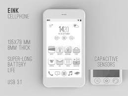Eink Cell Phone By Fabrice Dubuy Yanko Design Smartphone Phone E Ink Display