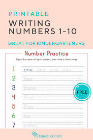 Research suggests that writing in cursive has cognitive benefits that are overlooked in the digital age. Writing Numbers 1 10 Help Your Kindergartener Learn To Write The Names Of The First Ten Numbers With T Writing Numbers Numbers Kindergarten Learning To Write