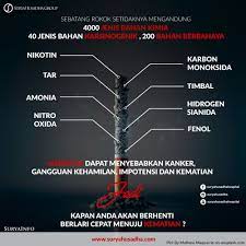 Racun utama pada rokok adalah tar, nikotin, dan karbon monoksida. Surya Husadha Hospital