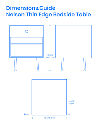 Nelson Thin Edge Bedside Table Bedside Table Dimensions Bedside Table Modern Bedside Table Design