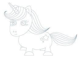 Einhorn vorlage zum prickeln family und living. Wandschablone Und Ausmalbild Fur Kinder Farbenfreunde Einhornrosa
