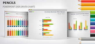 pencils data driven powerpoint graphs