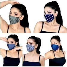 Free printable mask templates for children including a coloring page version of each mask. Mask Plus Cotton Reuseable Cloth Mask Blue Without Valve Pack Of 5 For Women Amazon In Clothing Accessories