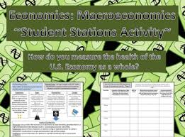 Economics Macroeconomics The Health Of The U S Economy Stations Activity From Learning Is A Station Activities Printable Teaching Resources Student Stations