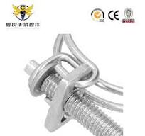 China Stainless Steel Double Wire Hose Clamp Galvanized Steel Wire Clamp