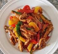 Salteado de cerdo con pimientos morrones : r/RecipeInspiration
