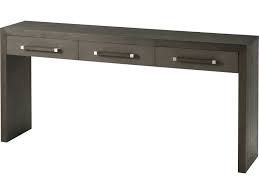 Theodore Alexander Anise Lati With Eclipse Grey Leather Brushed Stainless Steel 62 Wide Rectangular Console Table In 2020 Console Table Console Table Canada Modern Console Tables