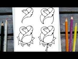 easy drawings how to draw a rose step by step cool drawings cute drawings youtube cool drawings easy drawings cute drawings