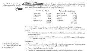 Solved Prepare Flexible Budget And Budget Report For Manu Chegg Com Бамблби (2018) bumblebee боевик, приключения, фантастика режиссер: prepare flexible budget and budget