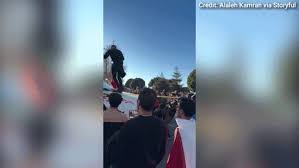 LA protesters swarm U-Haul truck that drove through anti-Iranian regime gathering