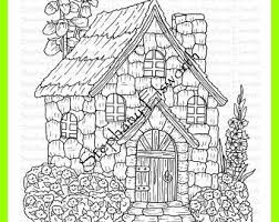 Adult coloring pages are trending just about everywhere! Cottage Coloring Etsy