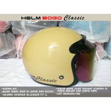Beli helm bogo online berkualitas dengan harga murah terbaru 2021 di tokopedia! Helm Bogo Classic Dewasa Warna Krem Kaca Datar Pelangi Shopee Indonesia